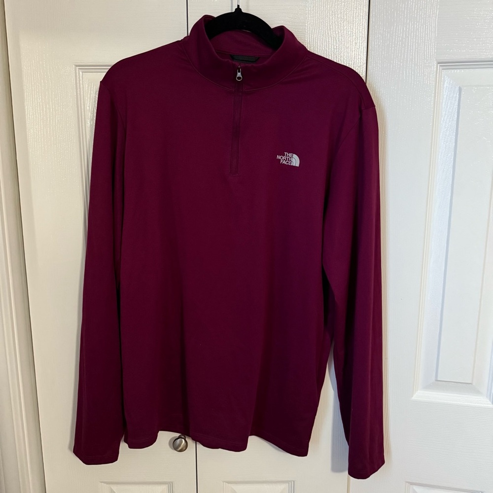 The North Face Burgundy Quarter-Zip Top